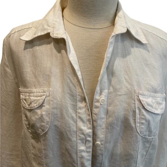 Coastal Grandma Edward linen tunic top blouse size Large - Picture 2 of 5